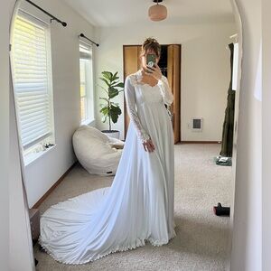 Authentic vintage 1970’s wedding gown maxi dress